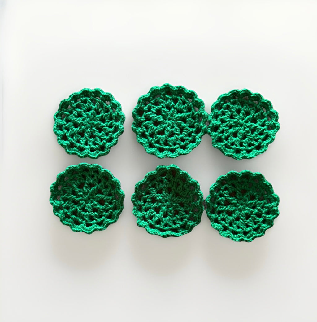 Crocheted coasters