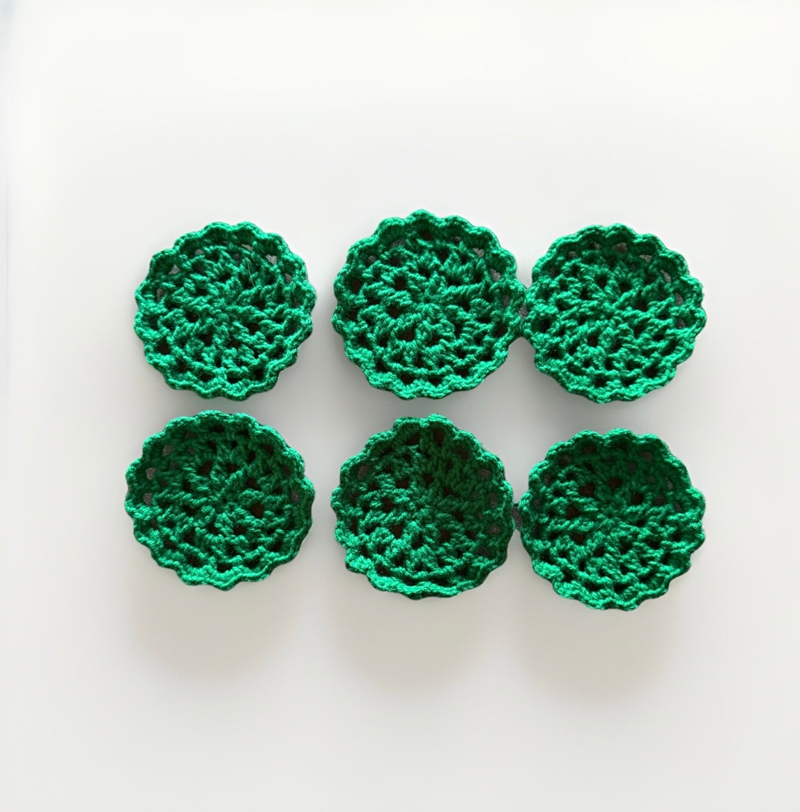 Crocheted coasters