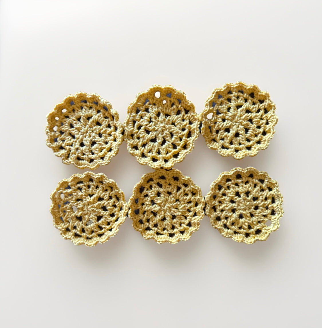 Crocheted coasters